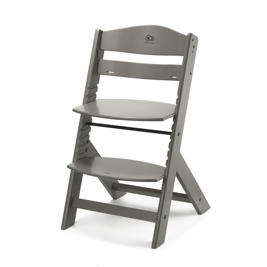KINDERKRAFT - Dětská jídelní židle ENOCK šedá