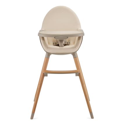 KINDERKRAFT - Dětská jídelní židle FINI2 buk/béžová