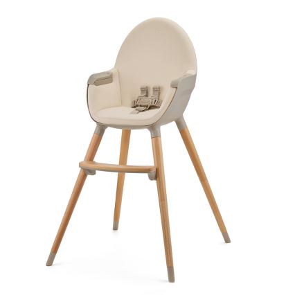 KINDERKRAFT - Dětská jídelní židle FINI2 buk/béžová