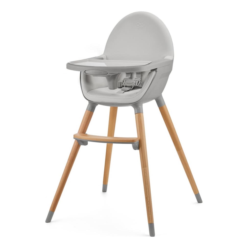 KINDERKRAFT - Dětská jídelní židle FINI2 buk/šedá