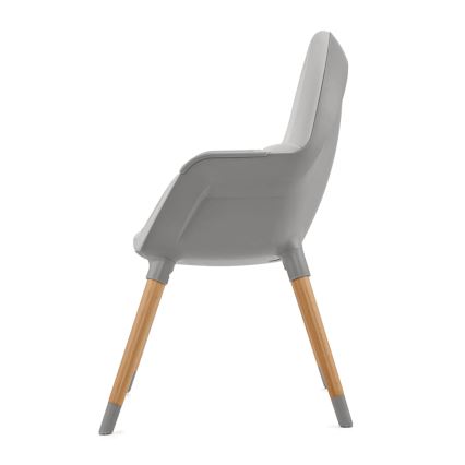 KINDERKRAFT - Dětská jídelní židle FINI2 buk/šedá
