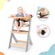 KINDERKRAFT - Dětská jídelní židle s polstrováním ENOCK šedá