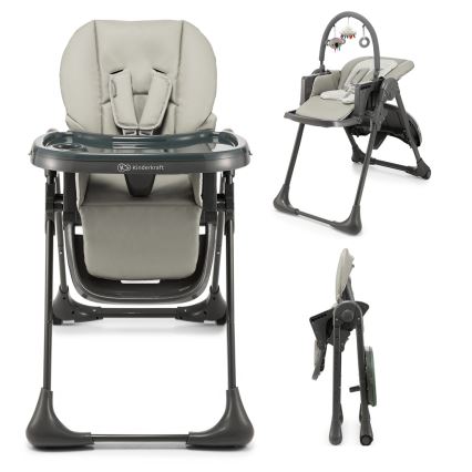 KINDERKRAFT - Dětská jídelní židle TUMMIE šedá