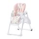 KINDERKRAFT - Dětská jídelní židle YUMMY růžová/bílá