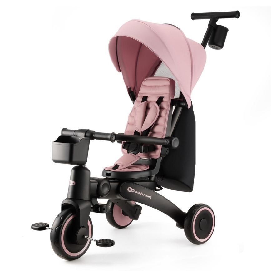 KINDERKRAFT - Dětská tříkolka 4v1 JAZZ 2 růžová