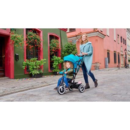 KINDERKRAFT - Dětská tříkolka ASTON tyrkysová
