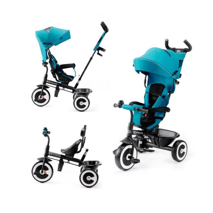 KINDERKRAFT - Dětská tříkolka ASTON tyrkysová