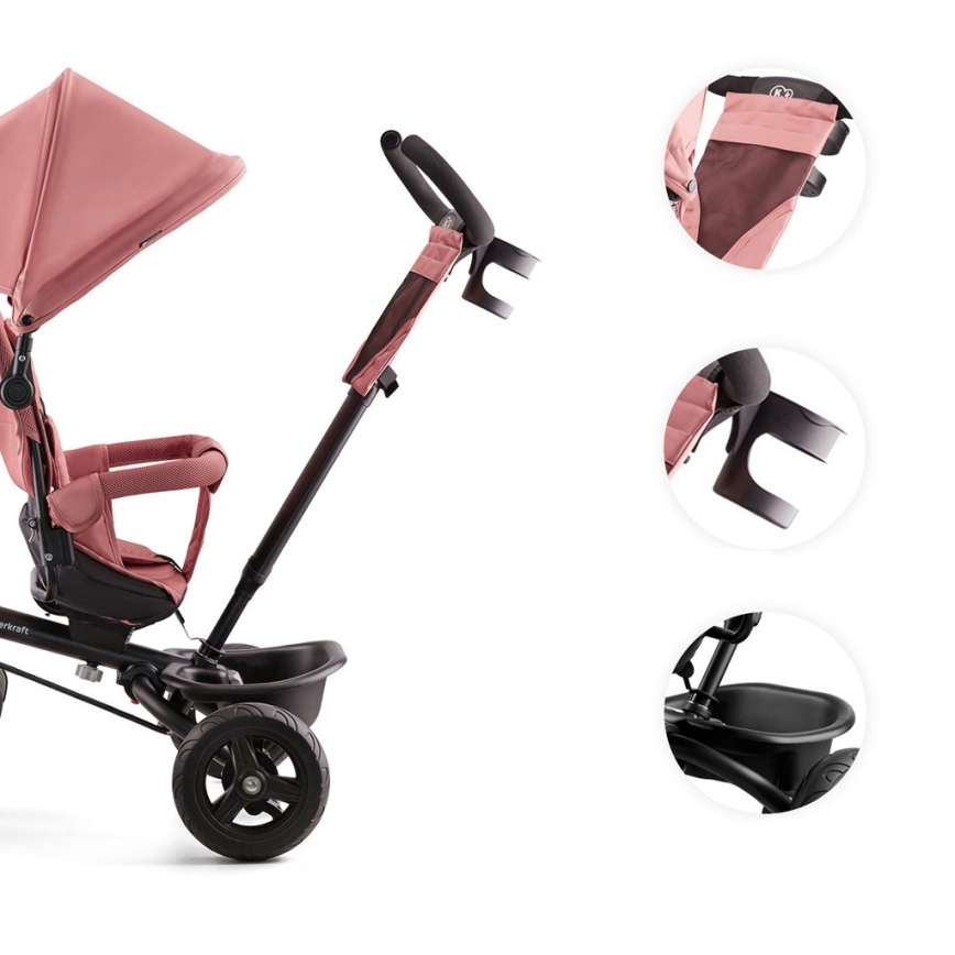 KINDERKRAFT - Dětská tříkolka AVEO růžová