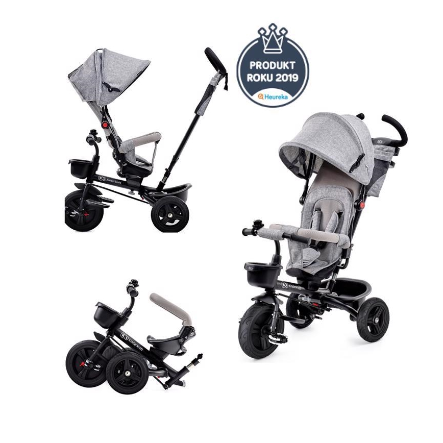 KINDERKRAFT - Dětská tříkolka AVEO šedá