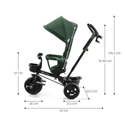 KINDERKRAFT - Dětská tříkolka AVEO zelená