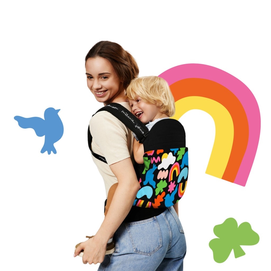 KINDERKRAFT - Dětské nosítko HUGGY Happy shapes