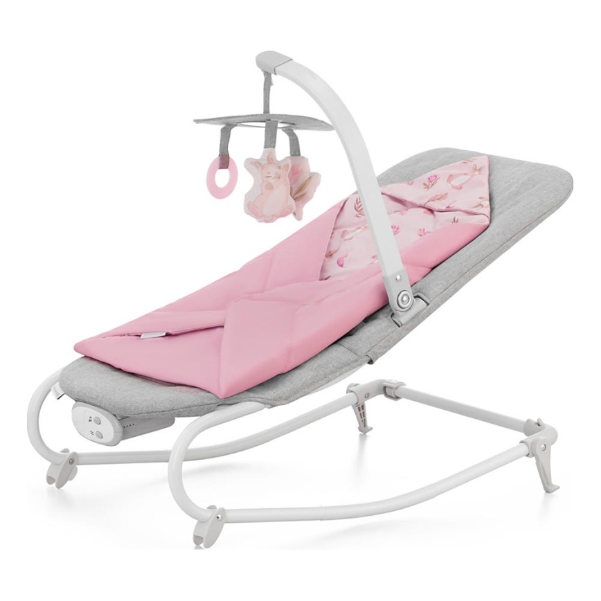 KINDERKRAFT - Dětské vibrující houpátko s melodií FELIO 2 růžová