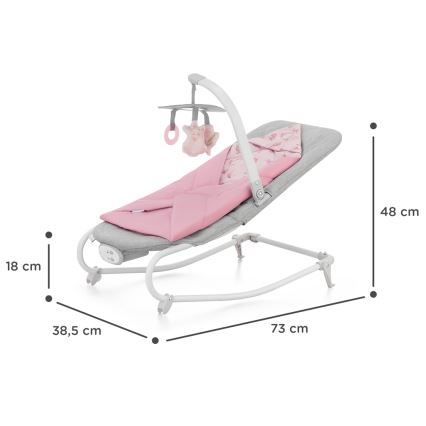 KINDERKRAFT - Dětské vibrující houpátko s melodií FELIO 2 růžová