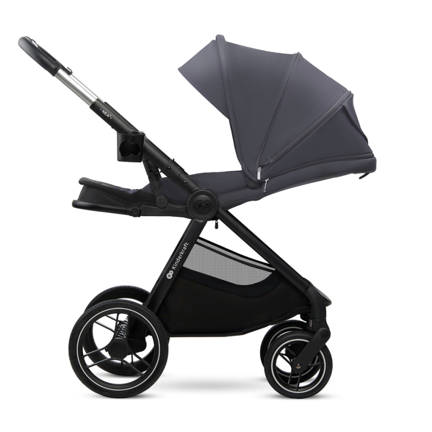 KINDERKRAFT - Kombinovaný kočárek 2v1 NEA 2 Dark grey