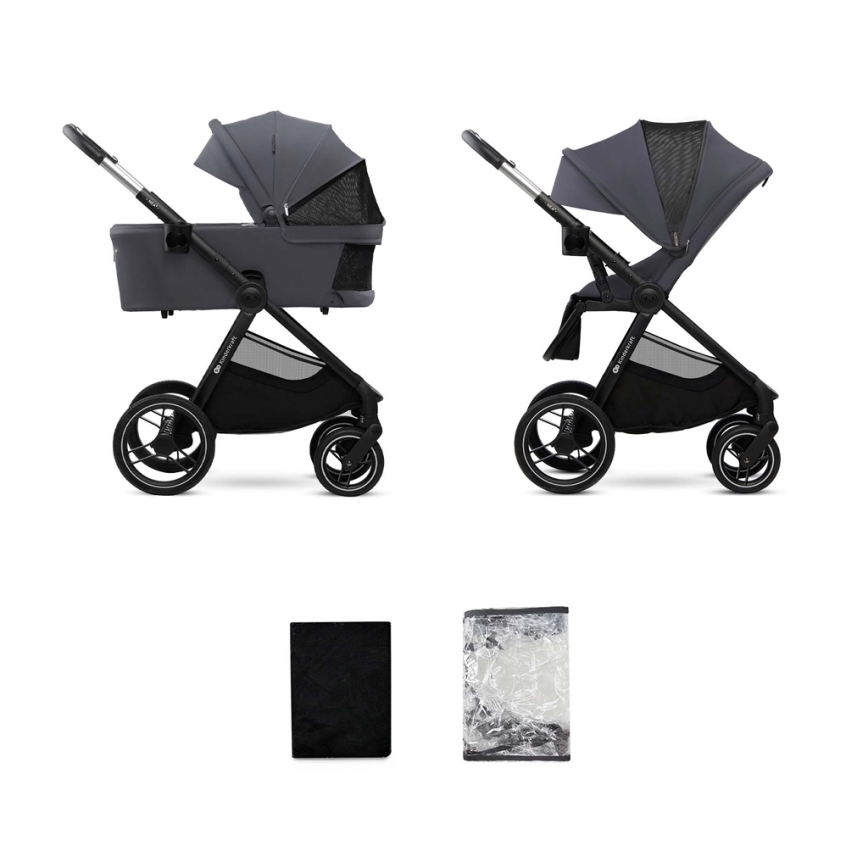 KINDERKRAFT - Kombinovaný kočárek 2v1 NEA 2 Dark grey