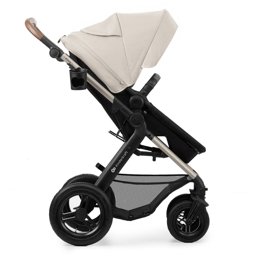 KINDERKRAFT - Kombinovaný kočárek 3v1 MOOV 2 AIR Moonlight grey + autosedačka MINK PRO