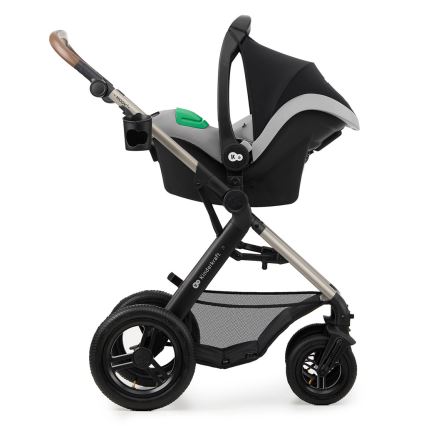 KINDERKRAFT - Kombinovaný kočárek 3v1 MOOV 2 AIR Moonlight grey + autosedačka MINK PRO