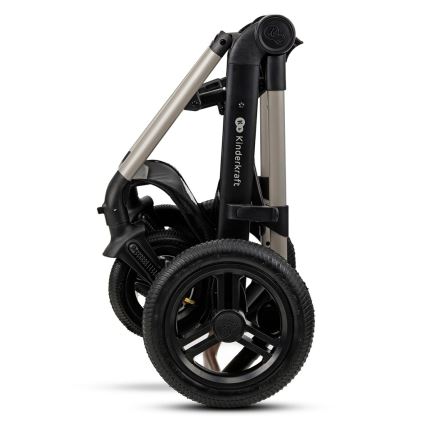 KINDERKRAFT - Kombinovaný kočárek 3v1 MOOV 2 AIR Moonlight grey + autosedačka MINK PRO