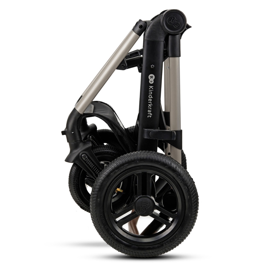 KINDERKRAFT - Kombinovaný kočárek 3v1 MOOV 2 AIR Moonlight grey + autosedačka MINK PRO
