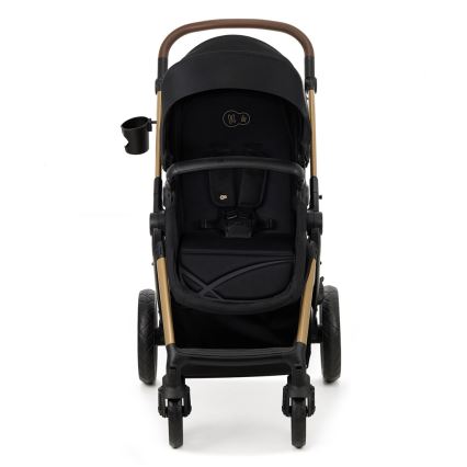 KINDERKRAFT - Kombinovaný kočárek 3v1 MOOV 2 Pure black + autosedačka MINK PRO