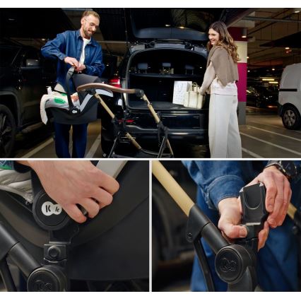 KINDERKRAFT - Kombinovaný kočárek 3v1 MOOV 2 XL Air Black