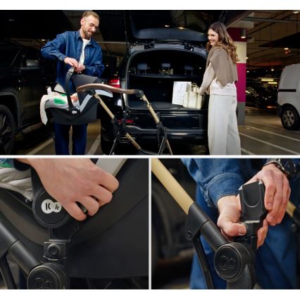 KINDERKRAFT - Kombinovaný kočárek 3v1 MOOV 2 XL Air Grey