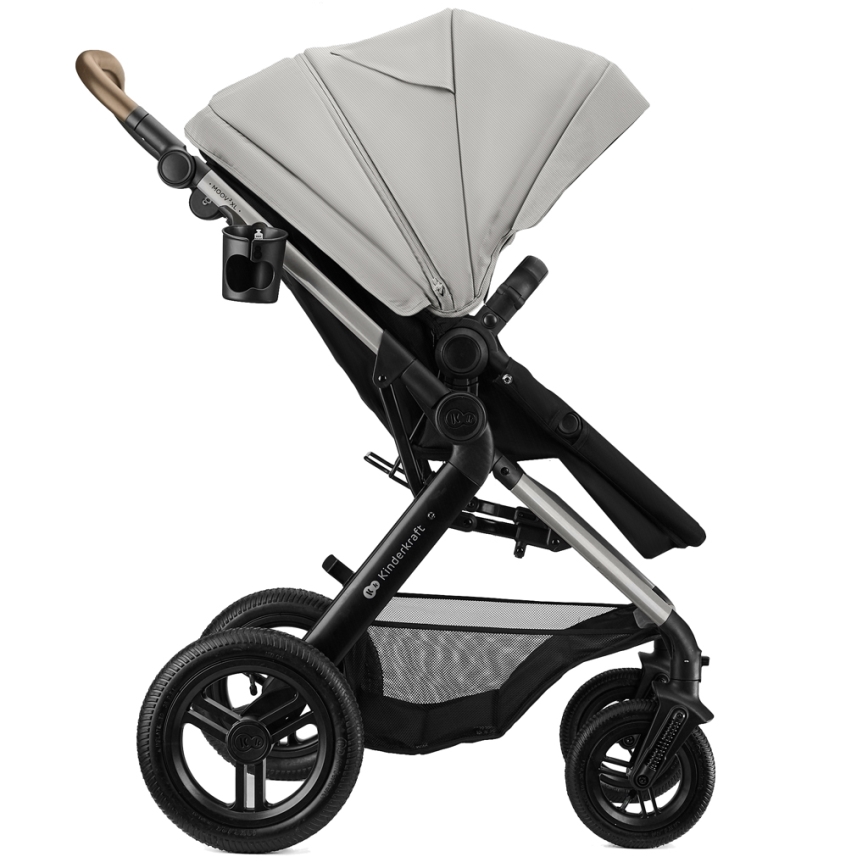 KINDERKRAFT - Kombinovaný kočárek 3v1 MOOV 2 XL Air Grey