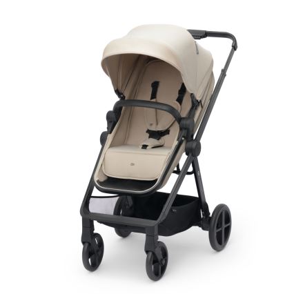 KINDERKRAFT - Kombinovaný kočárek 3v1 NEWLY Sand beige + autosedačka MINK PRO