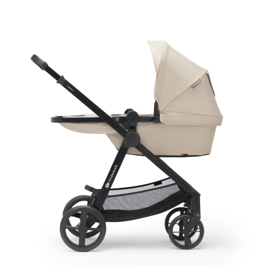 KINDERKRAFT - Kombinovaný kočárek 3v1 NEWLY Sand beige + autosedačka MINK PRO