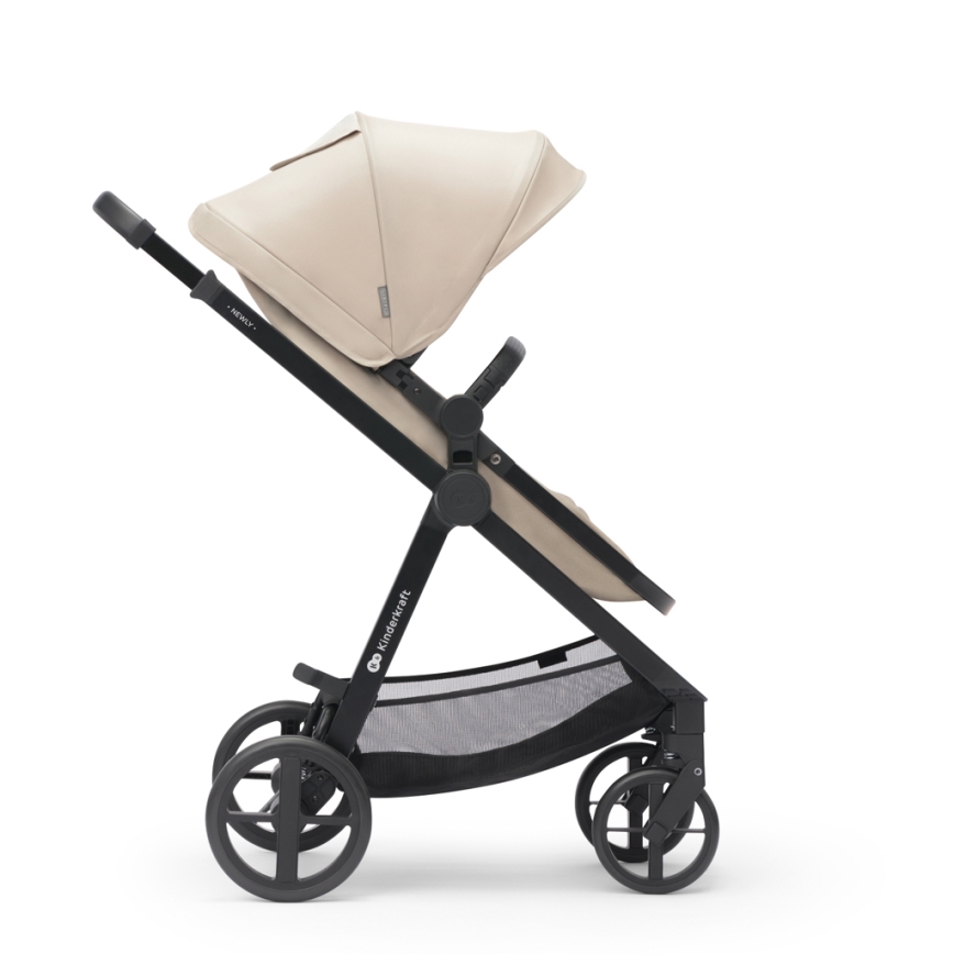 KINDERKRAFT - Kombinovaný kočárek 3v1 NEWLY Sand beige + autosedačka MINK PRO