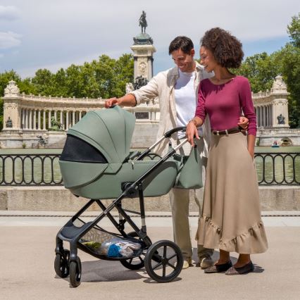 KINDERKRAFT - Kombinovaný kočárek 3v1 PRIME 3 Dark Green