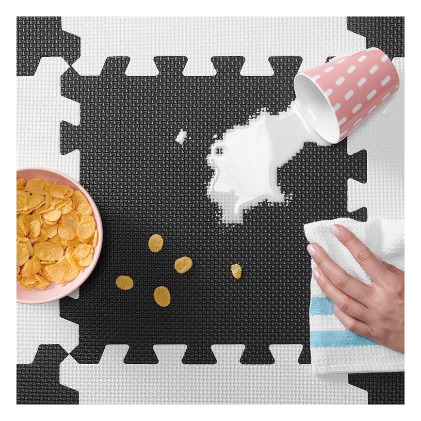 KINDERKRAFT - Pěnové puzzle LUNO 30ks černá/bílá