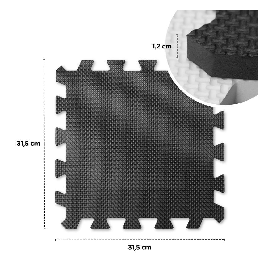 KINDERKRAFT - Pěnové puzzle LUNO 30ks černá/bílá