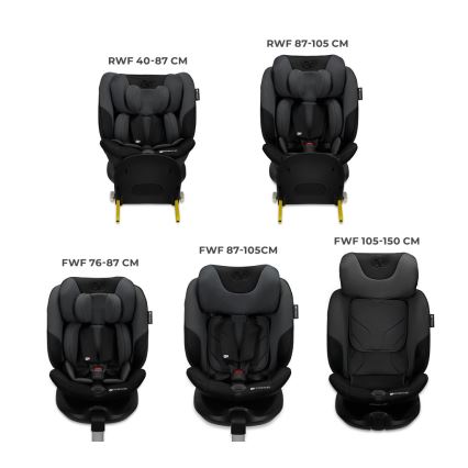 KINDERKRAFT SELECT - Autosedačka I-FIX (40-150 cm) Graphite black