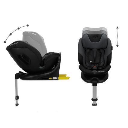 KINDERKRAFT SELECT - Autosedačka s otočnou základnou I-FIX (40-150 cm) Graphite black