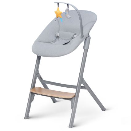 KINDERKRAFT SELECT - Dětská jídelní židle 3v1 LIVY Premium dub + lehátko CALMEE