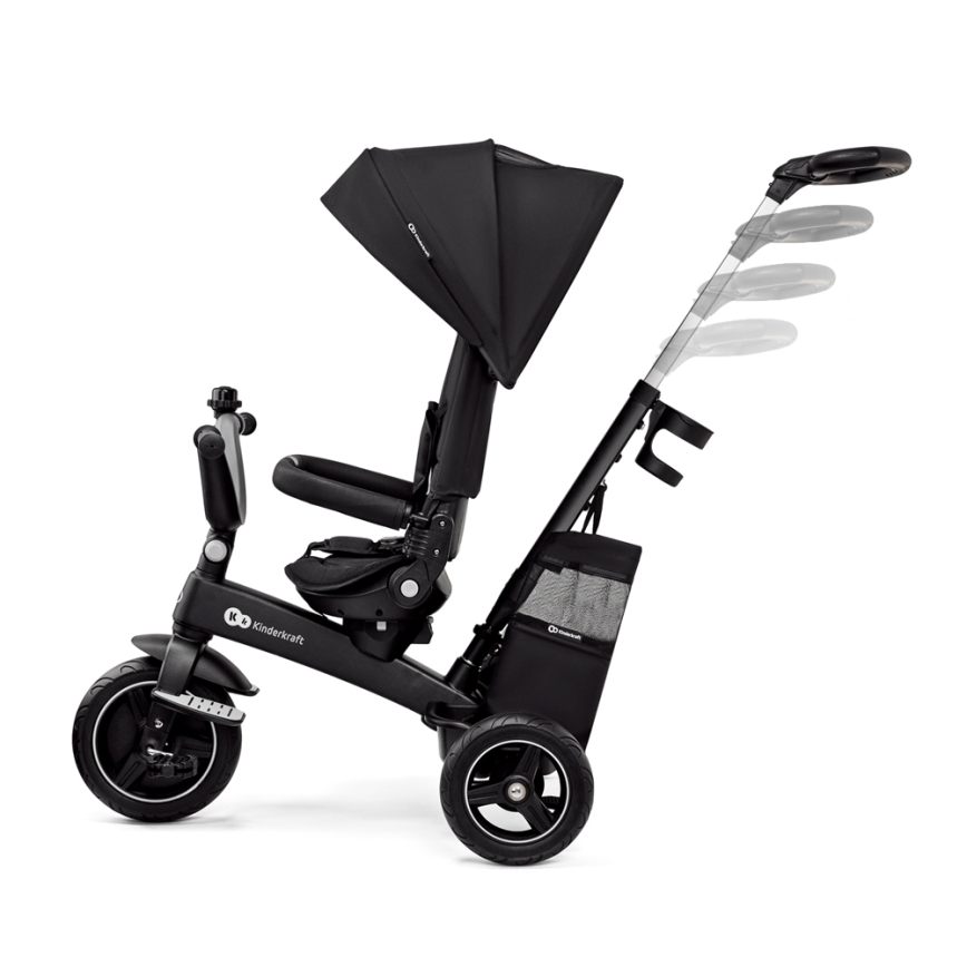 KINDERKRAFT SELECT - Dětská tříkolka 5v1 EASYTWIST Premium černá