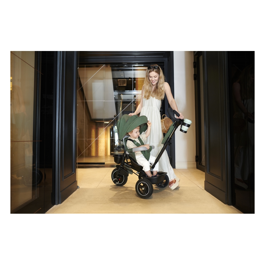 KINDERKRAFT SELECT - Dětská tříkolka SPINSTEP Premium zelená