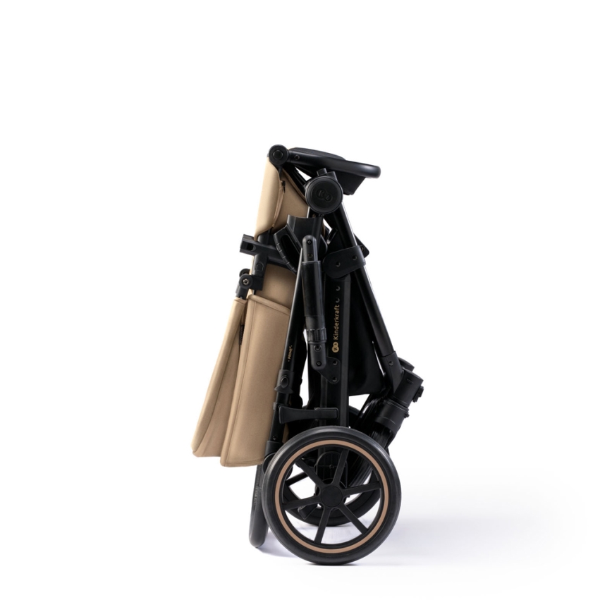 KINDERKRAFT SELECT - Kombinovaný kočárek 3v1 PRIME 2 Premium Sandrose beige + autosedačka