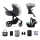 KINDERKRAFT SELECT - Kombinovaný kočárek 3v1 PRIME 2 Premium Shadow grey + autosedačka