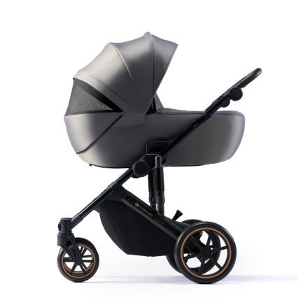 KINDERKRAFT SELECT - Kombinovaný kočárek 3v1 PRIME 2 Premium Shadow grey + autosedačka