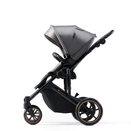 KINDERKRAFT SELECT - Kombinovaný kočárek 3v1 PRIME 2 Premium Shadow grey + autosedačka