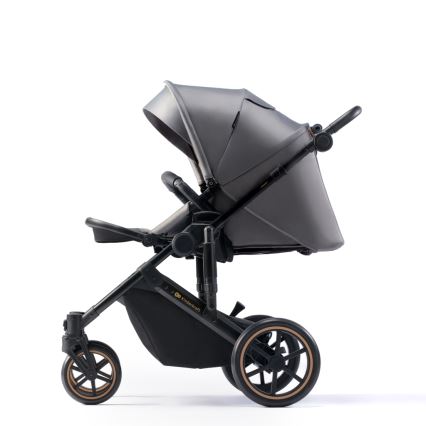 KINDERKRAFT SELECT - Kombinovaný kočárek 3v1 PRIME 2 Premium Shadow grey + autosedačka