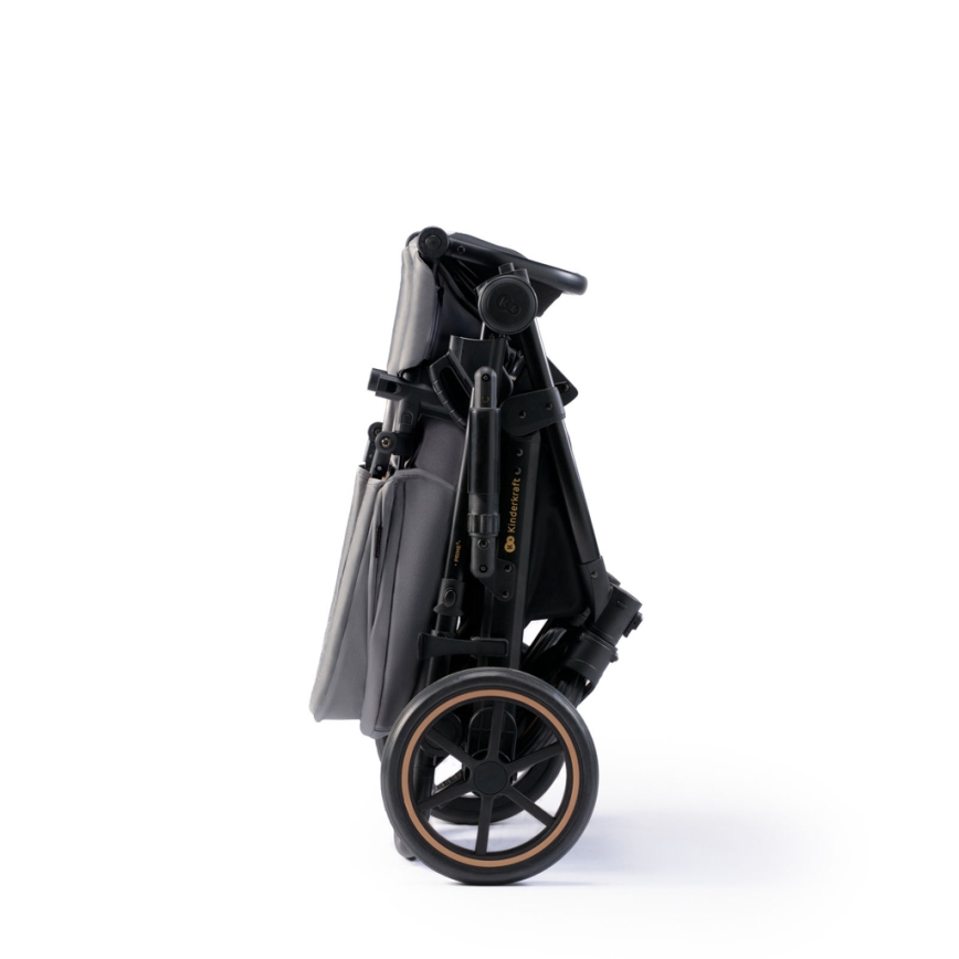 KINDERKRAFT SELECT - Kombinovaný kočárek 3v1 PRIME 2 Premium Shadow grey + autosedačka