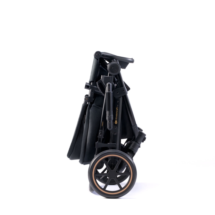 KINDERKRAFT SELECT - Kombinovaný kočárek 3v1 PRIME 2 Premium Venezian black + autosedačka