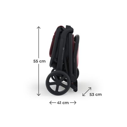 KINDERKRAFT SELECT - Sportovní kočárek NUBI 3 Dark Ruby