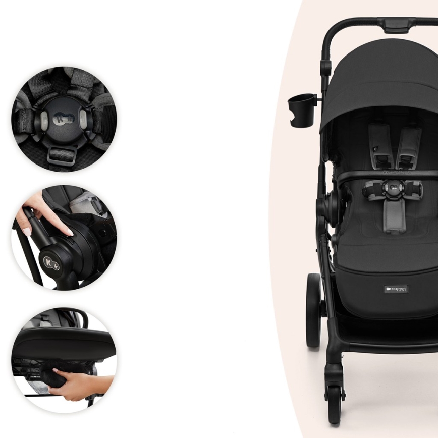 KINDERKRAFT SELECT - Sportovní kočárek YOXI Moonlight grey