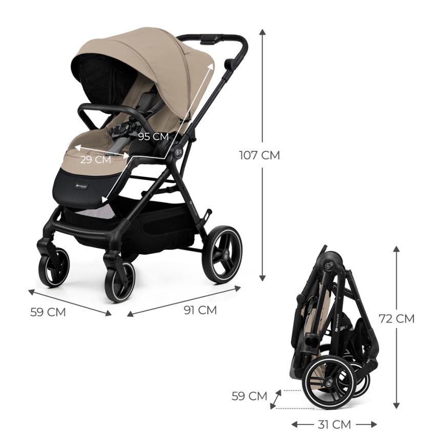 KINDERKRAFT SELECT - Sportovní kočárek YOXI Sand beige