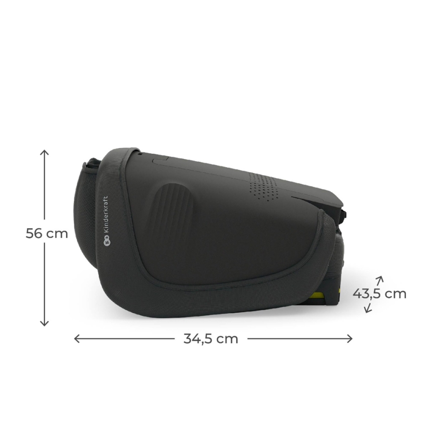 KINDERKRAFT - Skládací autosedačka UNITY 2 i-Size 100-150 cm černá