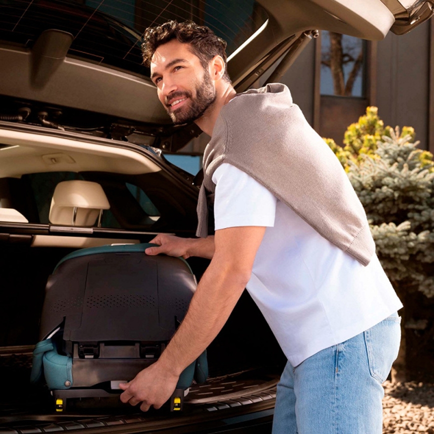 KINDERKRAFT - Skládací autosedačka UNITY 2 i-Size 100-150 cm tmavě modrá